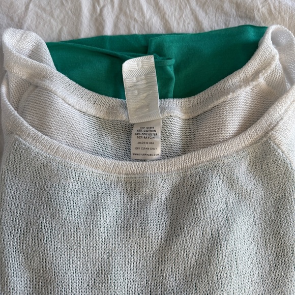 Tylie Malibu White and Teal Sweatshirt - Picture 6 of 7